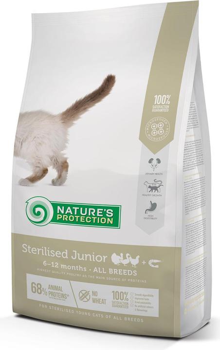 Natures Protection Sterilised Junior pour chats de 6 à 12 mois avec volaille, 2kg (Junior, 6 pcs., 2000 g)