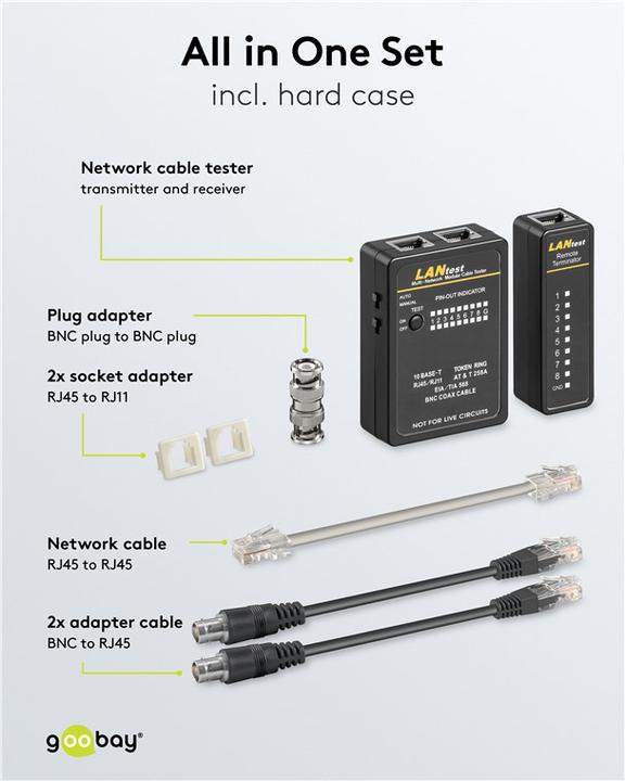 Productafbeelding Goobay Netwerkkabel Tester Set