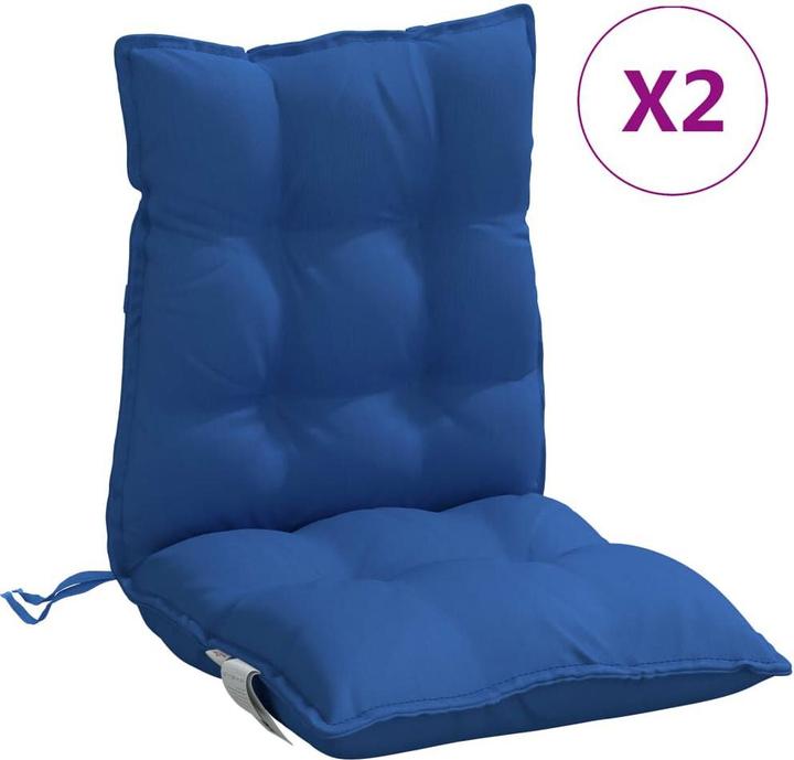 Image du produit VidaXL Coussin pour chaise à dossier bas 2 pcs. Tissu Oxford (100 x 50 x 7 cm)