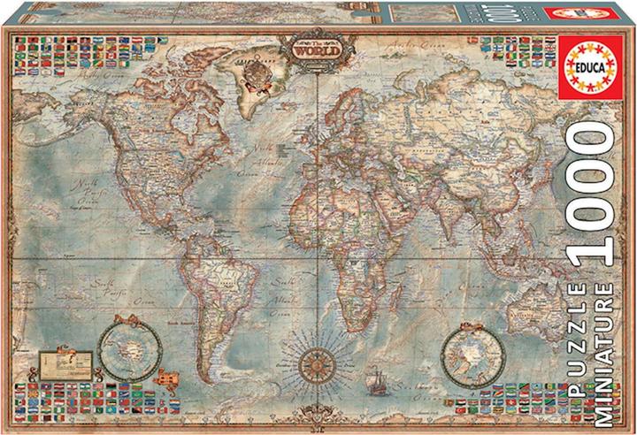 Image du produit Educa Miniature de la carte politique du monde (1000 pièces)