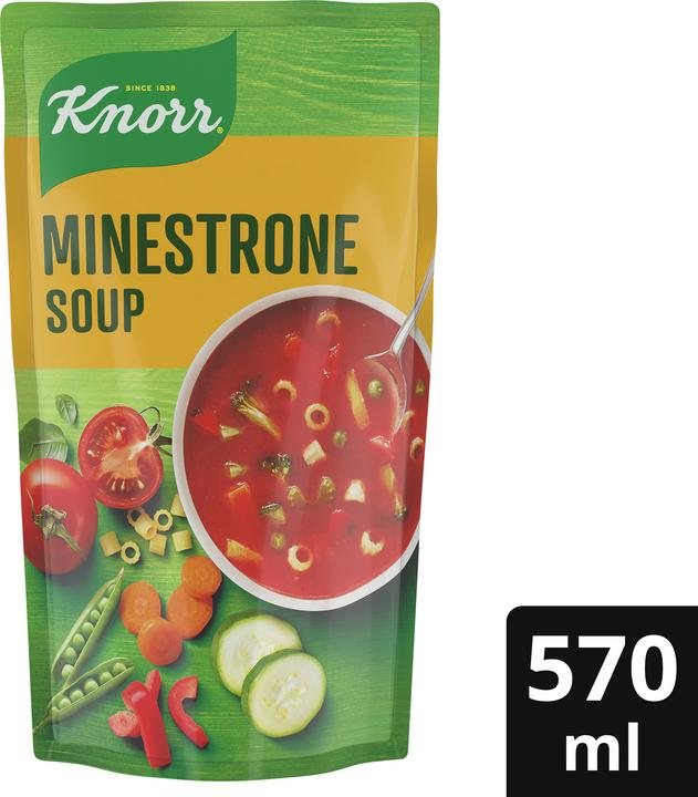 Image du produit Knorr Potage minestrone en sachet, soupe liquide avec tomates cultivées de manière durable, à réchauffer (570 ml)