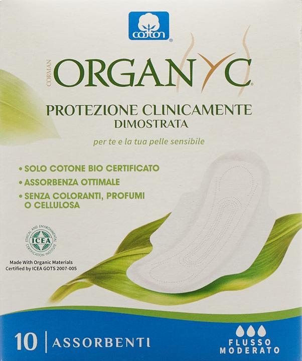 Image du produit Organyc Serviettes hygiéniques (10 x, Tampons sanitaires)
