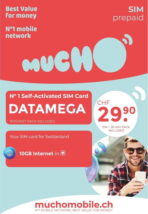 Produktbild BeeOne SIM-Karte MUCHO Mobile Pack DATAMEGA