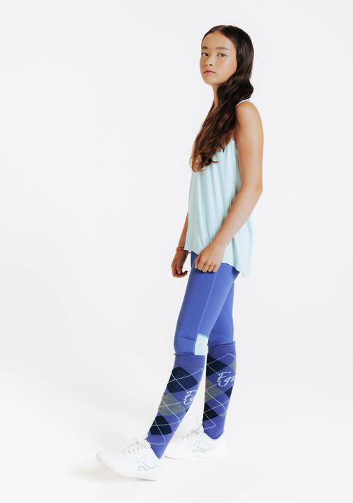 Immagine prodotto Fouganza Reitleggings 100 Light Kinder hellblau/graugrün (128)