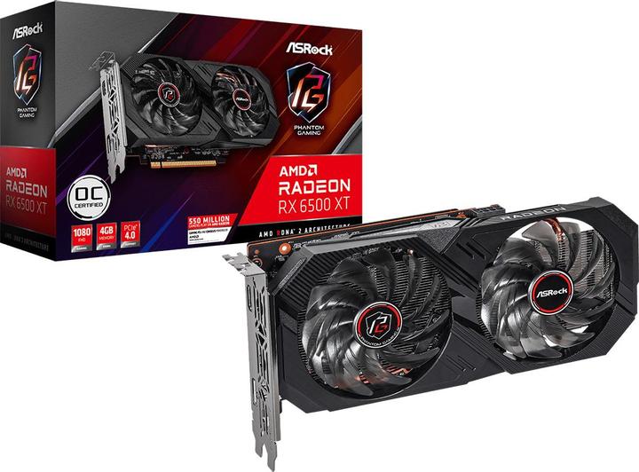 Image du produit AsRock RX6500XT Phantom Gaming D OC HDMI/DP DDR6 (4 Go)