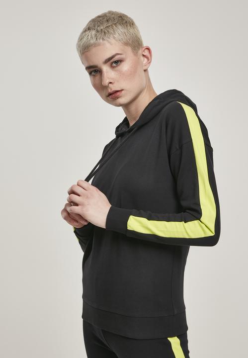 Actual product image Urban Classics Ladies Neon Shoulder Stripe Hoody (S)