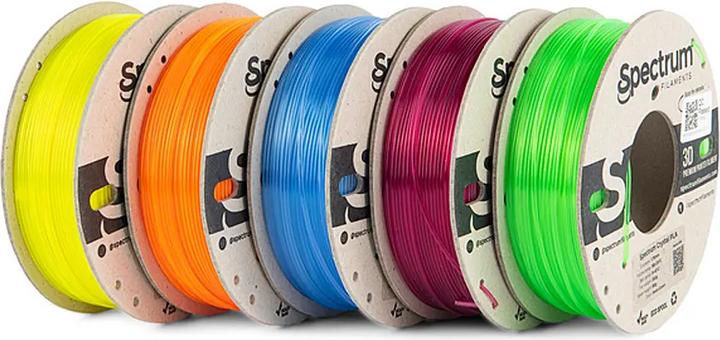 Actual product image Filament PLA Crystal 5 Pack 1.75mm (PLA, 1.75 mm, Transparent)