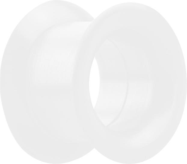 Actual product image Star Piercing Flared tunnel thick white (without brass, Silicone)