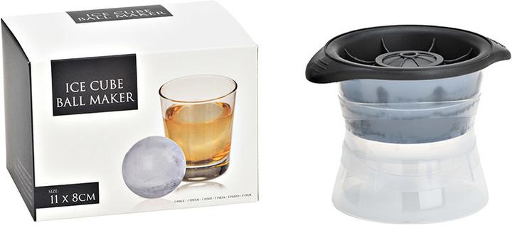 G. Wurm Ice cube maker, ball in gift box, black (W/H/D) 8x11x8cm
