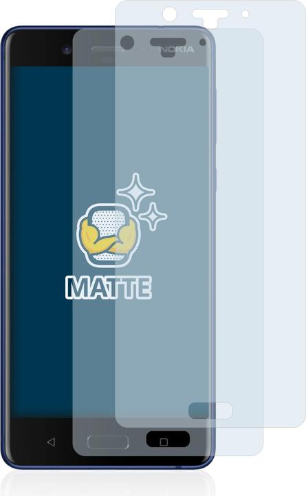 Actual product image BROTECT Anti-glare screen protector matt (2 Piece, Nokia 8)