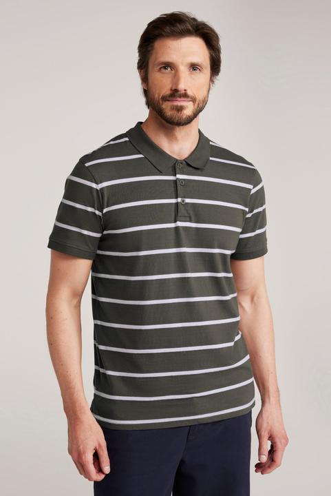 Actual product image Mountain Warehouse Mens Wren Stripe Cotton Polo Shirt (XL)