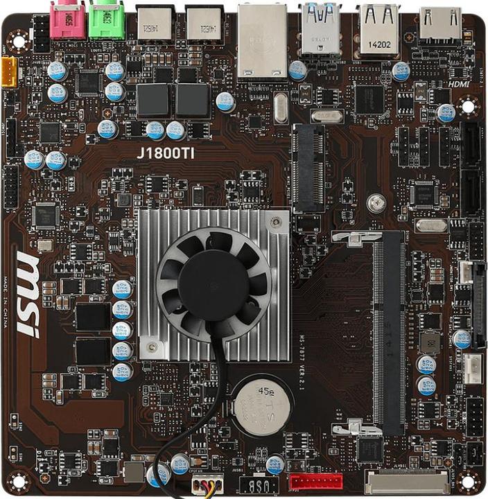 Image du produit MSI J1800TI - Celeron J1800/SO-DDR3/ITX/Bulk (BGA 1170, Mini-ITX)