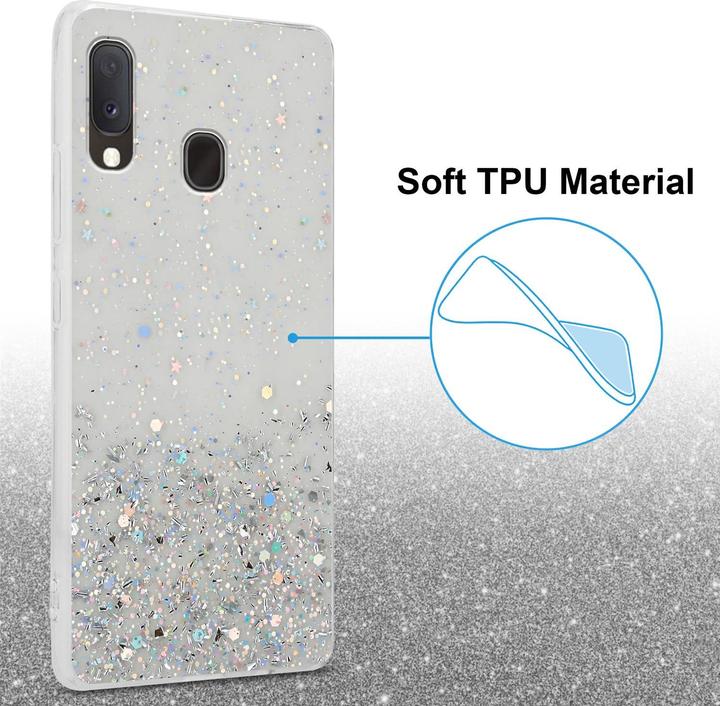 Actual product image Cadorabo TPU cover sparkling glitter (Samsung Galaxy A20e, Samsung Galaxy A10e)
