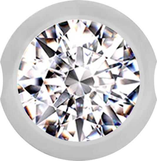 Produktbild Star Piercing Ball Closure Kugel silber mit Kristall silber (Chirurgenstahl 316L, ohne Messing)