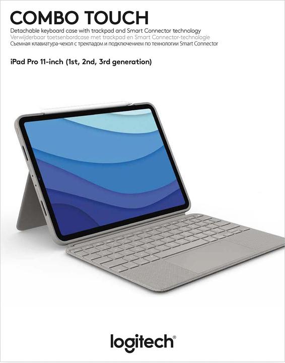 Actual product image Logitech Combo Touch (US, iPad Pro 11 2020 (2. Gen), iPad Pro 11 2022 (4th Gen), iPad Pro 11 2018 (1. Gen), iPad Pro 11 2021 (3rd Gen))