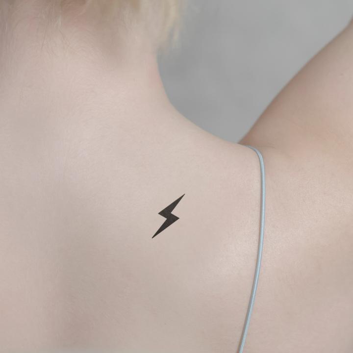 Produktbild minink Temporäres Tattoo – Schwarzer Blitz