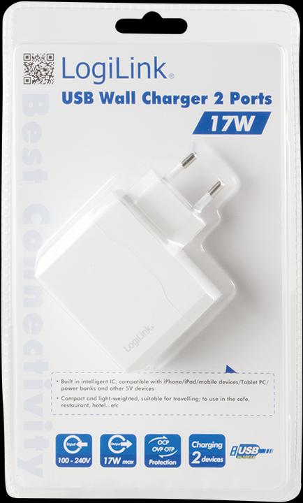Produktbild LogiLink USB Steckdosenadapter (17 W)