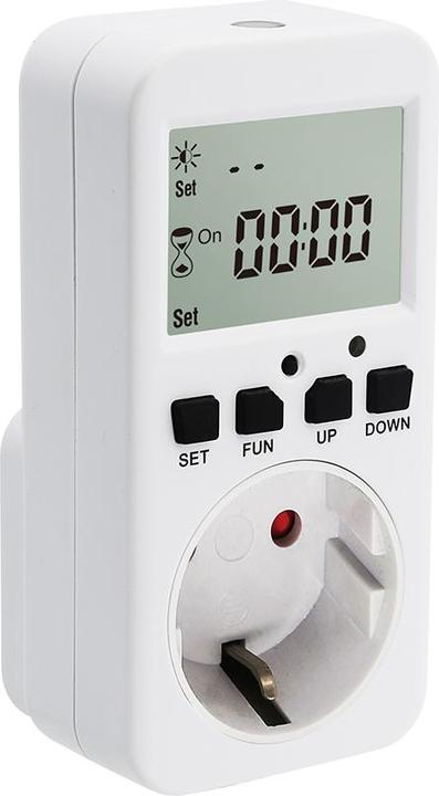 Produktbild Offgridtec Zeitschaltuhr mit Dämmerungschalter für Schuko Steckdose 230V 50Hz max. 16A