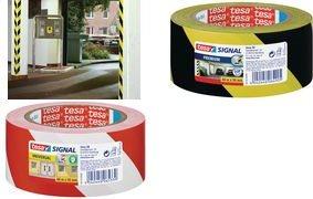 Actual product image tesa PREMIUM signal marking tape, self-adhesive PVC warning tape for permanent marking (50 mm)