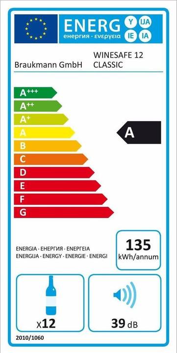 Energy Label Caso WineSafe 12