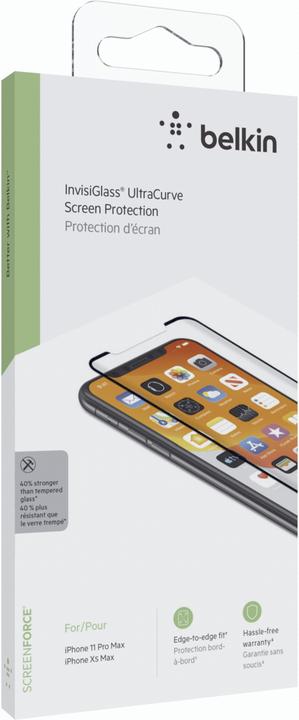 Actual product image Belkin Screenforce Invisiglass Ultra Curve iPh. 11 ProMax/XsMax (1 Piece, Apple iPhone 11 Pro Max, Apple iPhone XS Max)