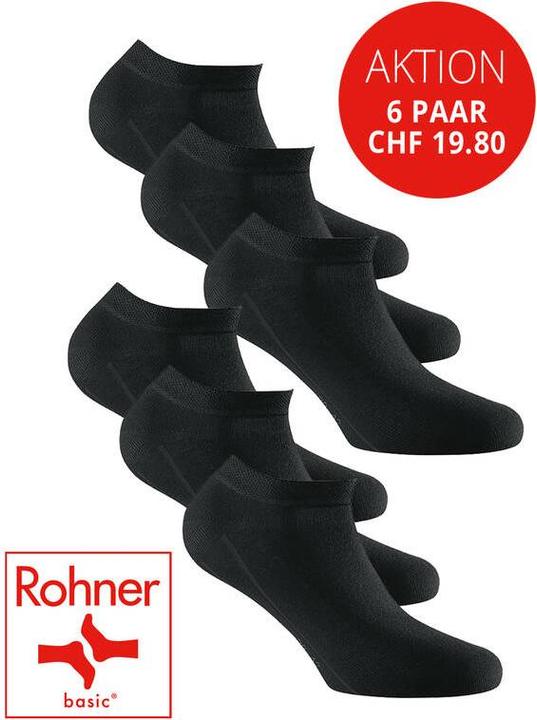 Actual product image Rohner 6-pack Basic Sneakers (pack of 6, 35 - 38)