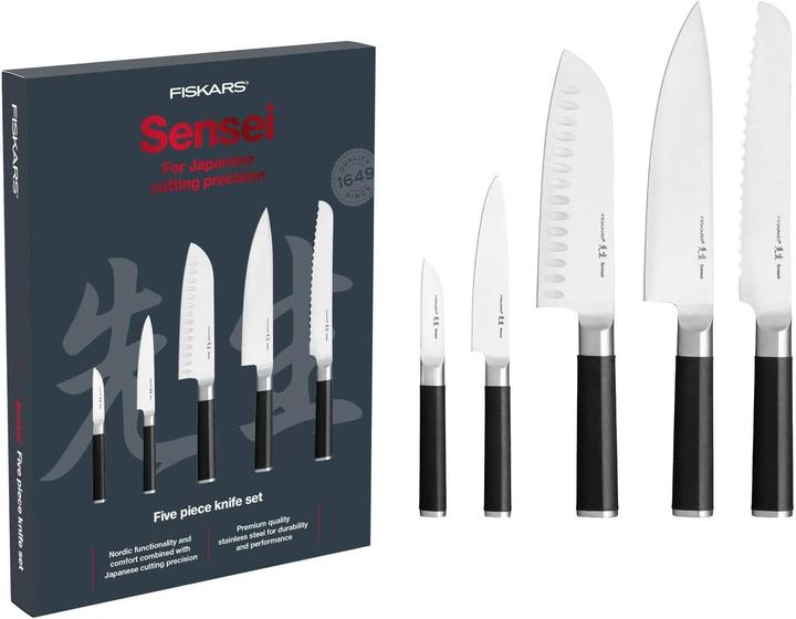 Produktbild Fiskars 5-teiliges Messerset Sensei (19.10 cm)