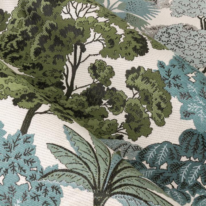 Actual product image Wylder Woodlands Jacquard Floral Eyelet Curtains (168 x 183 cm)
