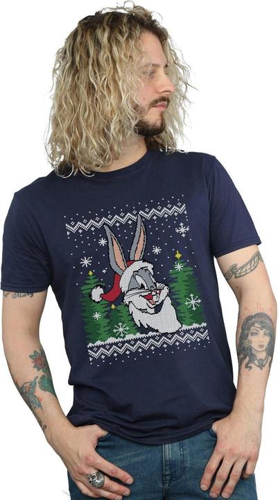 Produktbild Looney Tunes Bugs Bunny Christmas Fair Isle TShirt (XL)