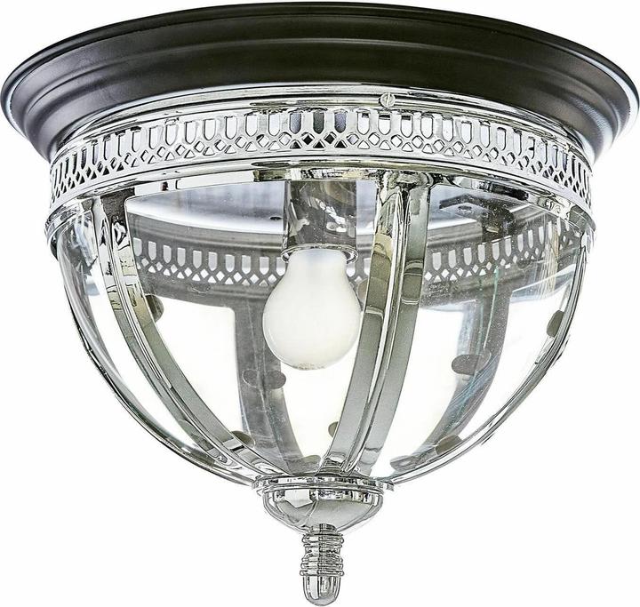 Image du produit Loberon Applique & plafonnier Toole argent/noir (E14)