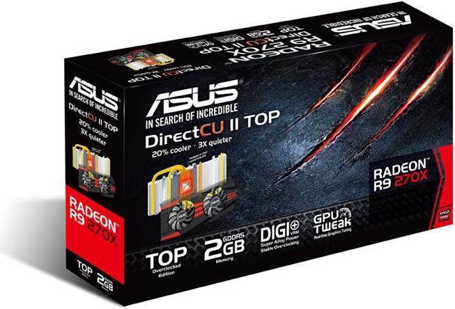 Image du produit ASUS Radeon R9 270X DirectCU II OC (2 Go)