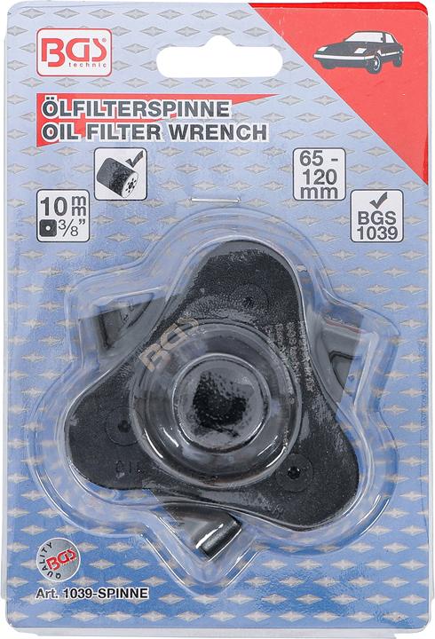 Image du produit BGS Clé à Filtre, 3 griffes pour filtres à huile de Ø 65 - 125 mm