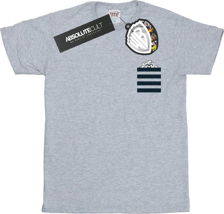 Produktbild Looney Tunes Taz Stripes Faux Pocket TShirt (XXL)