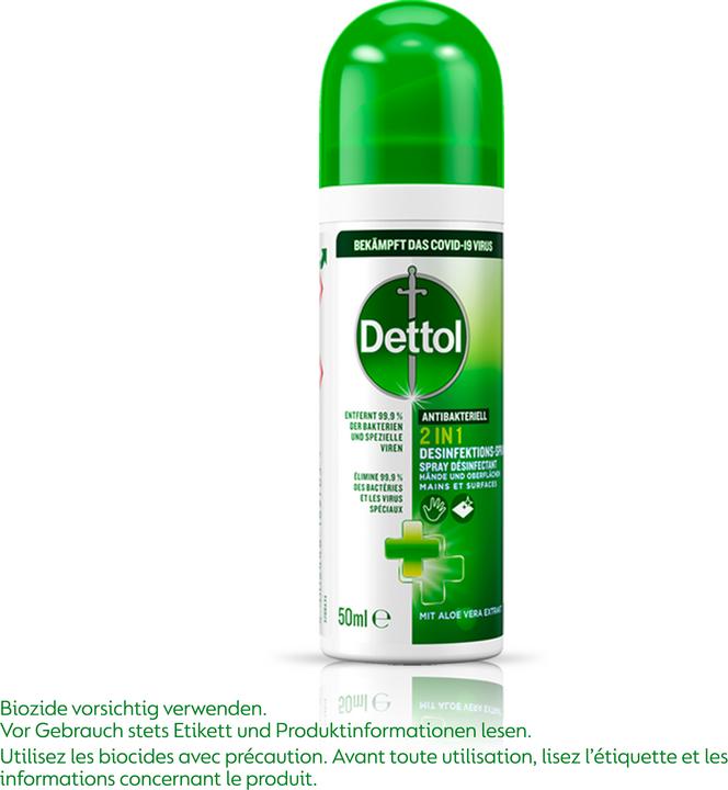 Immagine prodotto Dettol 2in1 Disinfezione Spray (50 ml)