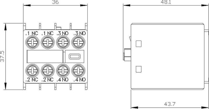 Actual product image Siemens Auxiliary switch for contactor