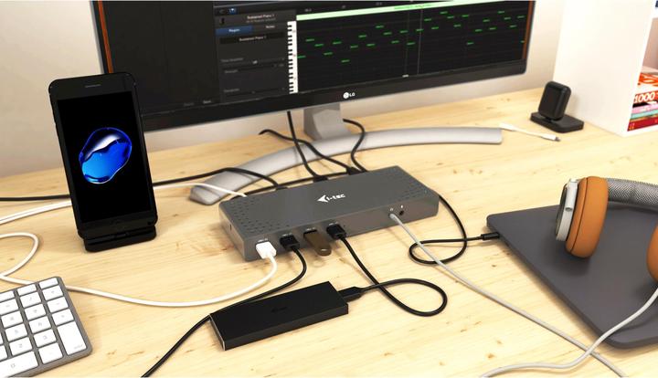 Actual product image i-tec USB 3.0 / USB-C Dual 4K Dock (USB-C, 6 Ports)