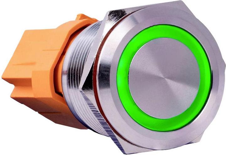 Joy-it Button22C-01 Schalter 250 V rastend Grün (Ø x L) 24.80 mm x 34.50 mm IP