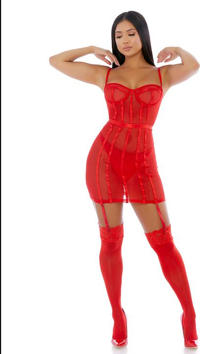 Immagine prodotto Forplay Sheer Desires Mesh Chemise Set (XL)