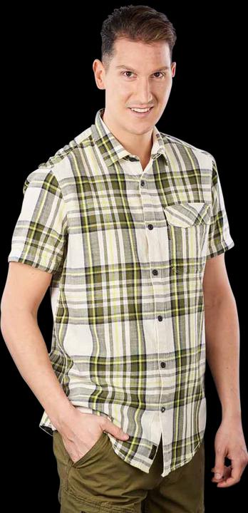 Pme Legend Short Sleeve Shirt Slub Check Ruby Olivine