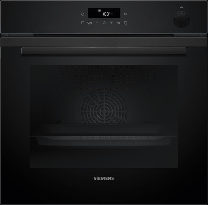 Actual product image Siemens iQ300, Built-in oven with steam support, 60 x 60 cm, Deep black inox, HR232GEB3