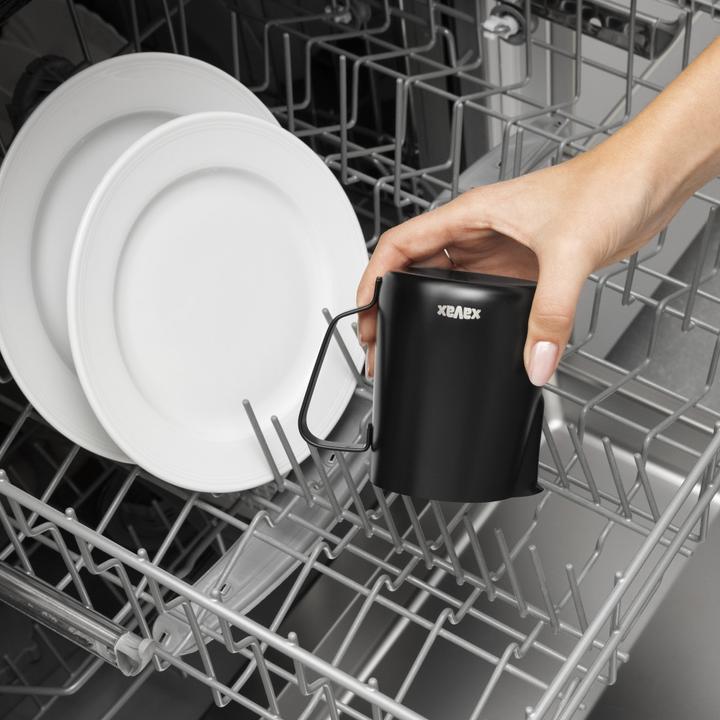 Actual product image Xavax Stainless steel barista milk jug, milk froth jug, 350ml, matt black (0.35 l)