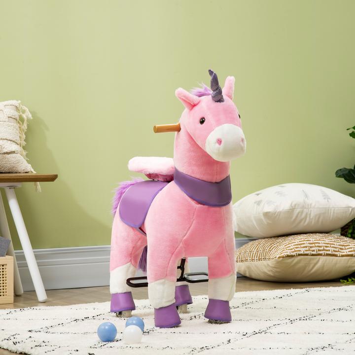 Immagine prodotto Homcom Cavallo a dondolo Unicorno con ruote e pedali