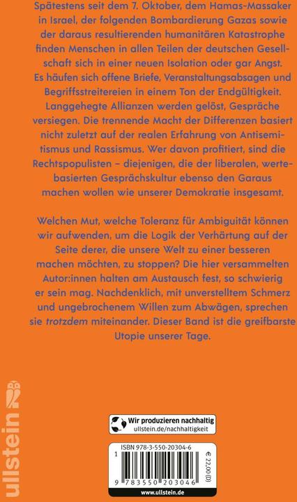 Produktbild Trotzdem sprechen (Deutsch, Sasha Marianna Salzmann, Mirjam Zadoff, Asal Dardan, Durs Grünbein, Miryam Schellbach, 2024)