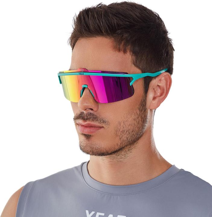 Produktbild Yeaz SUNSHADE Sport goggles matt green / mirror purple (Grün, Rot)