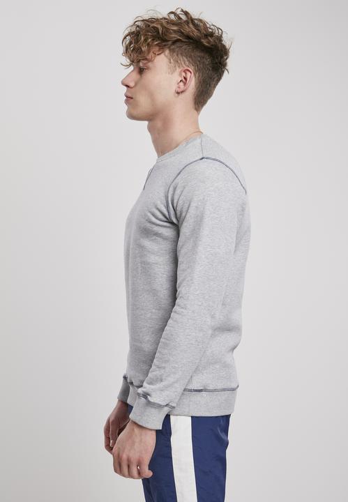 Actual product image Urban Classics Organic Contrast Flatlock Stitched Crew - 12226 (S)
