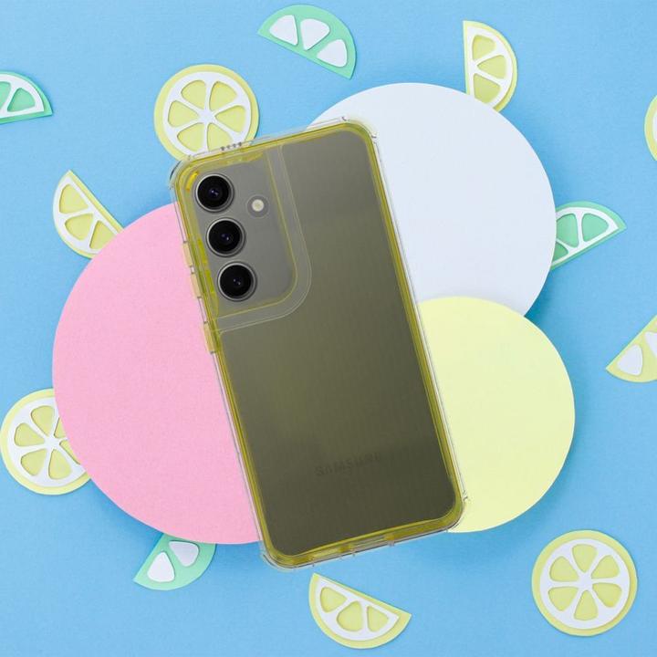 Image du produit OEM Back panel cover MATRIX CLEAR Case for SAMSUNG S25 yellow (Samsung Galaxy S25)