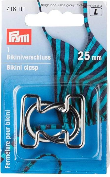 Immagine prodotto Prym Bikini + cintura di chiusura, argento 25 mm, scheda