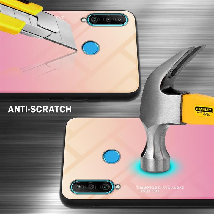Actual product image Cadorabo TPU 2 colors glass cover (Huawei P30 Lite)