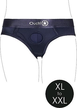 Actual product image Ouch! Vibrating Strap-on High-cut Brief - XL/XXL
