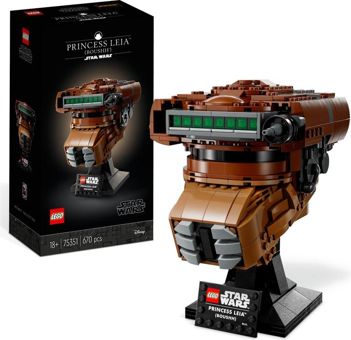 Actual product image LEGO Princess Leia Helmet (75351, LEGO Star Wars)
